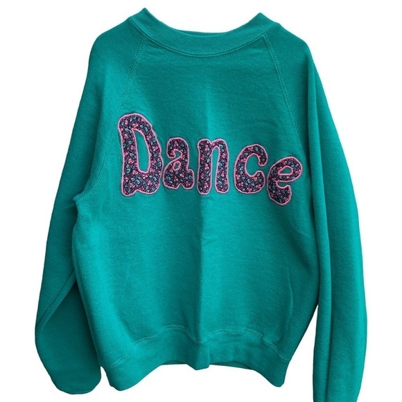 Vintage Dance Crewneck Sweatshirt Youth Size Large Embroidery - Picture 1 of 6